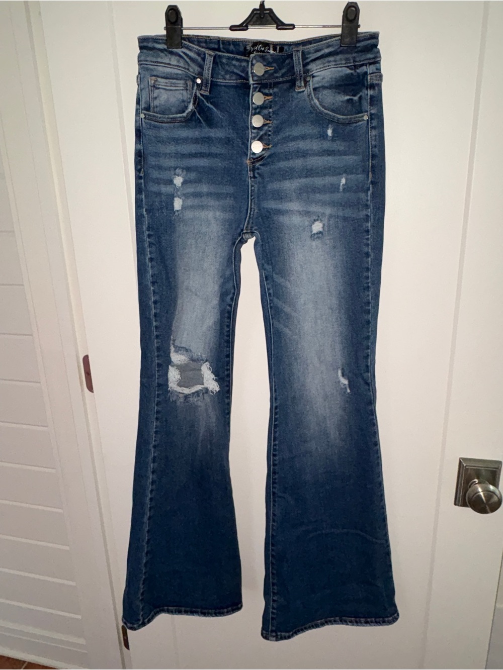 NWOT Risen Jeans Wild Oak Boutique button fly wide flare jeans 9/29